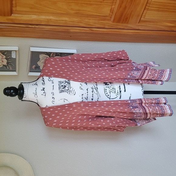 Ultra Flirt Kimono Rust Blue Size LARGE - Picture 1 of 13